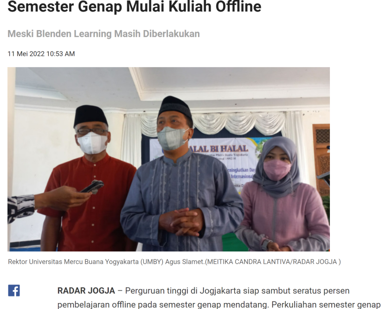 Kapan UMBY Kuliah Offline?