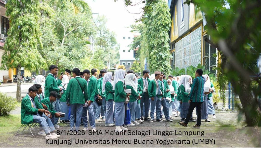 SMA Ma'arif Selagai Lingga kunjungi Kampus Mercu Buana Yogyakarta (8/1/2025)