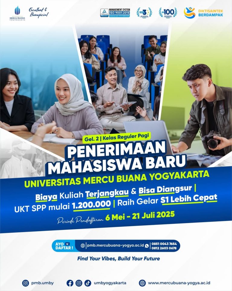 Sudah Buka! Pendaftaran Mahasiswa Baru UMBY Gelombang 2 Tahun 2025