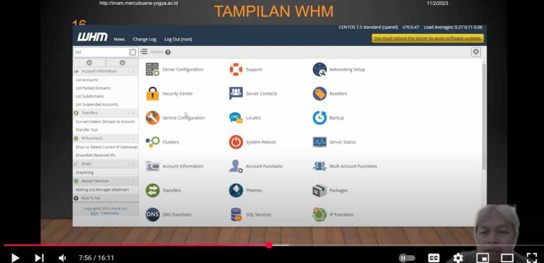 Aplikasi untuk Manajemen Web Server Cpanel WHM Panel Server